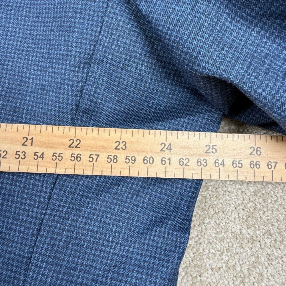 Jos. A. Bank Mens 44R‎ Blue Blazer Sport Coat Traditional Fit Micro Check Jacket